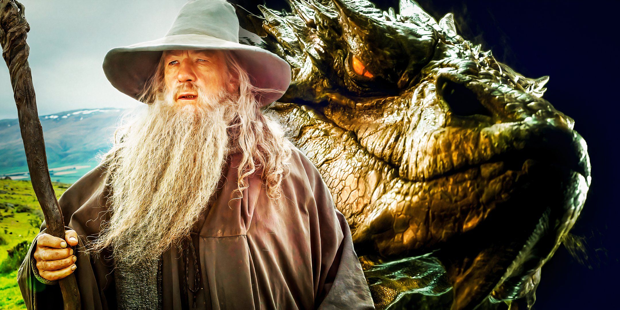 Smaug and Gandalf from The Hobbit