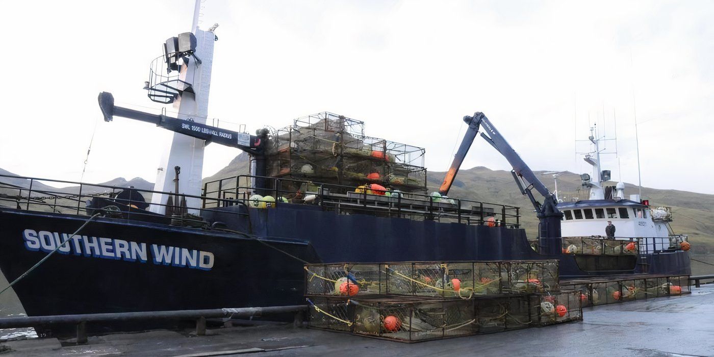 Southern Wind getting fitted with cages in Deadliest Catch.