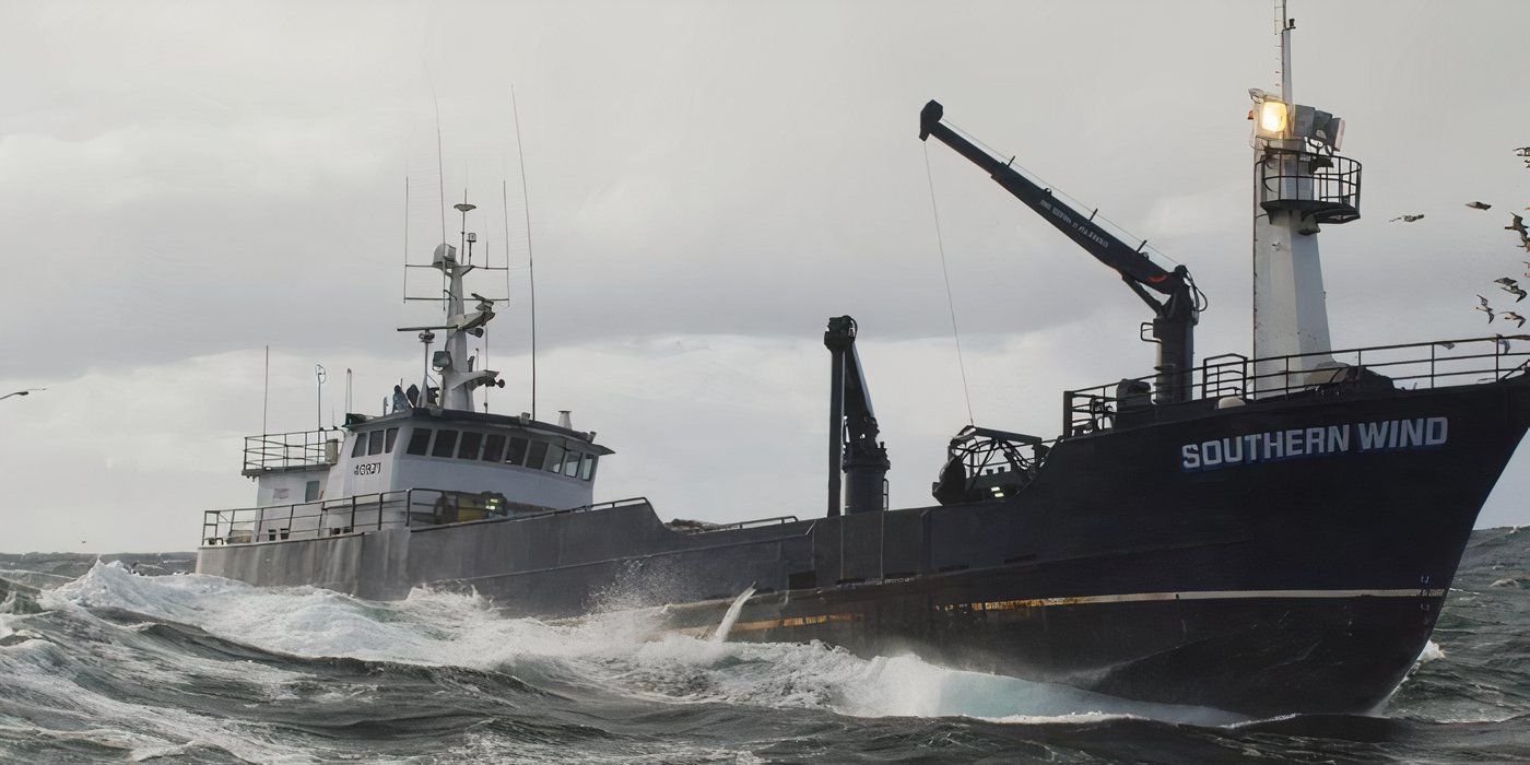 Southern Wind going through the ocean in Deadliest Catch.