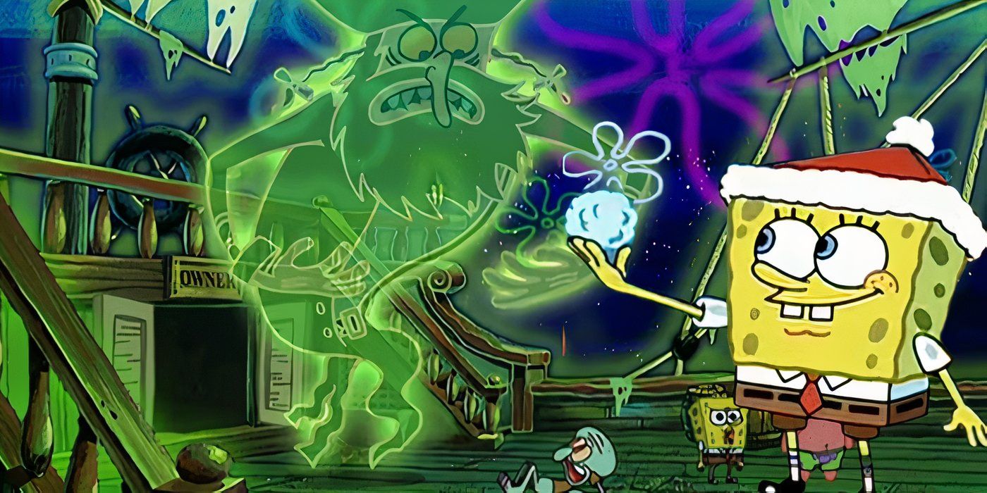 Collage of The Flying Dutchman and SpongeBob Squarepants