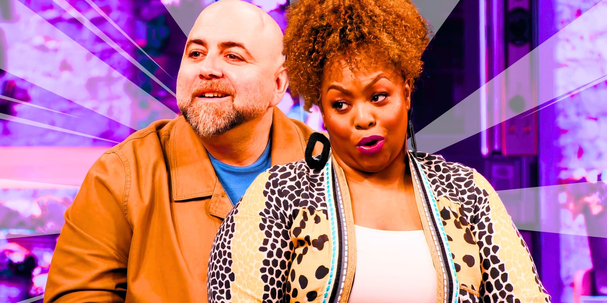 Spring Baking Championship é estrelado por Kardea Brown parecendo irritado e Duff Goldman sorrindo