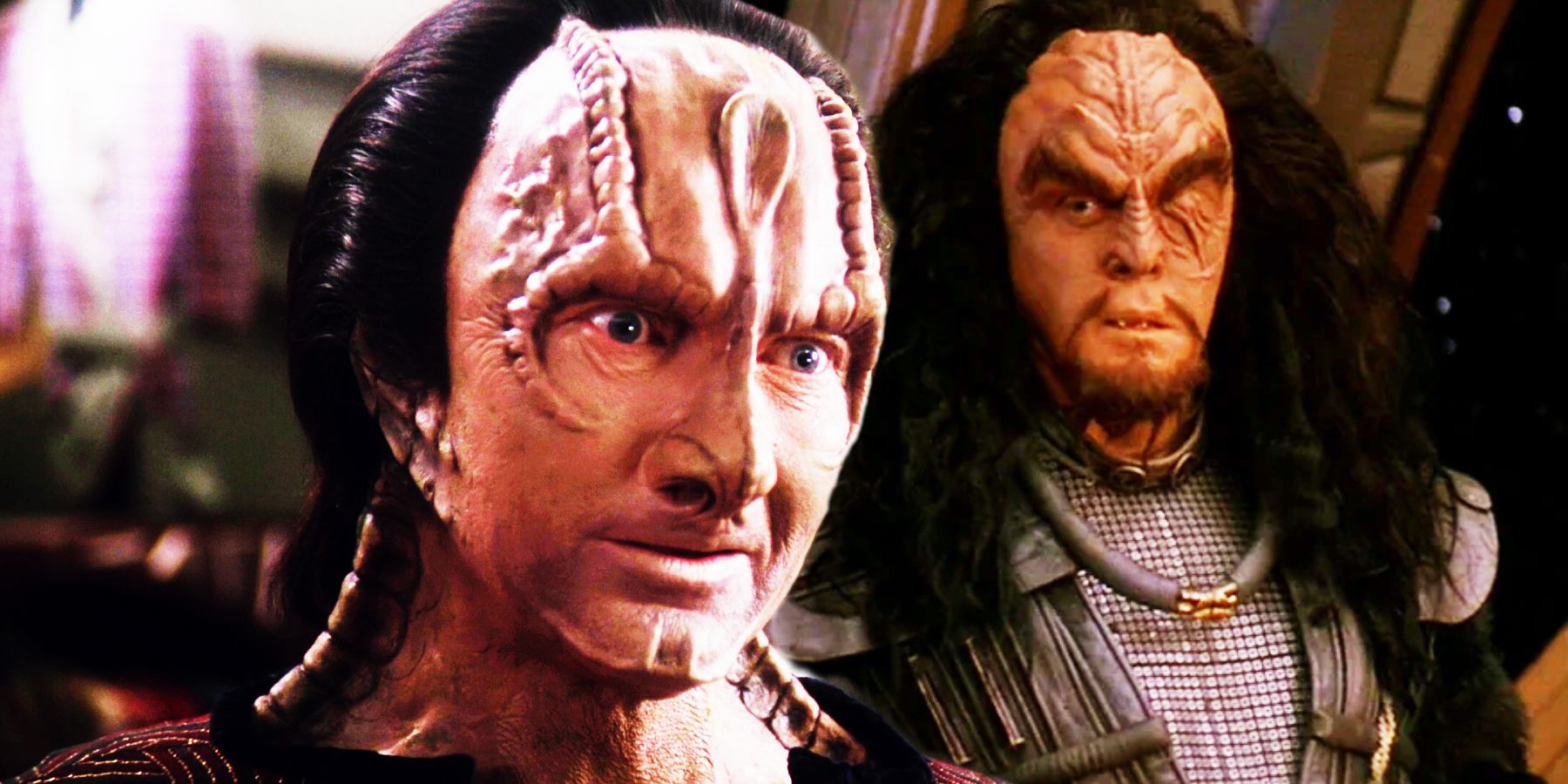 Andrew Robinson as Garak and J.G Hertzler as General Martok in Star Trek