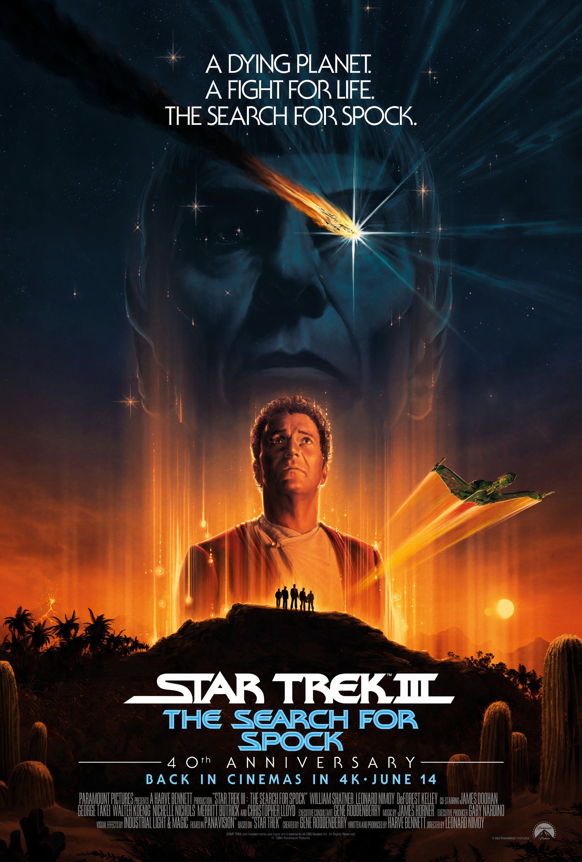 Uma folha do 40º aniversário de Star Trek III