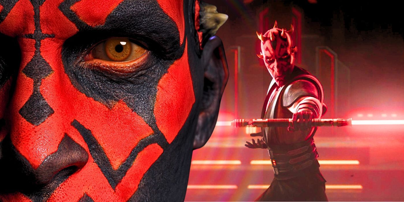 Darth Maul and his double-bladed lightsaber