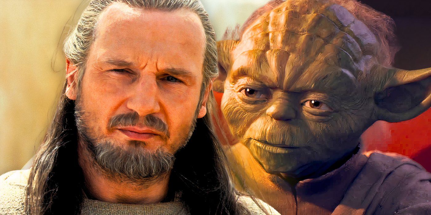 Star Wars The Phantom Menace Qui-Gon Jinn Liam Neeson Yoda