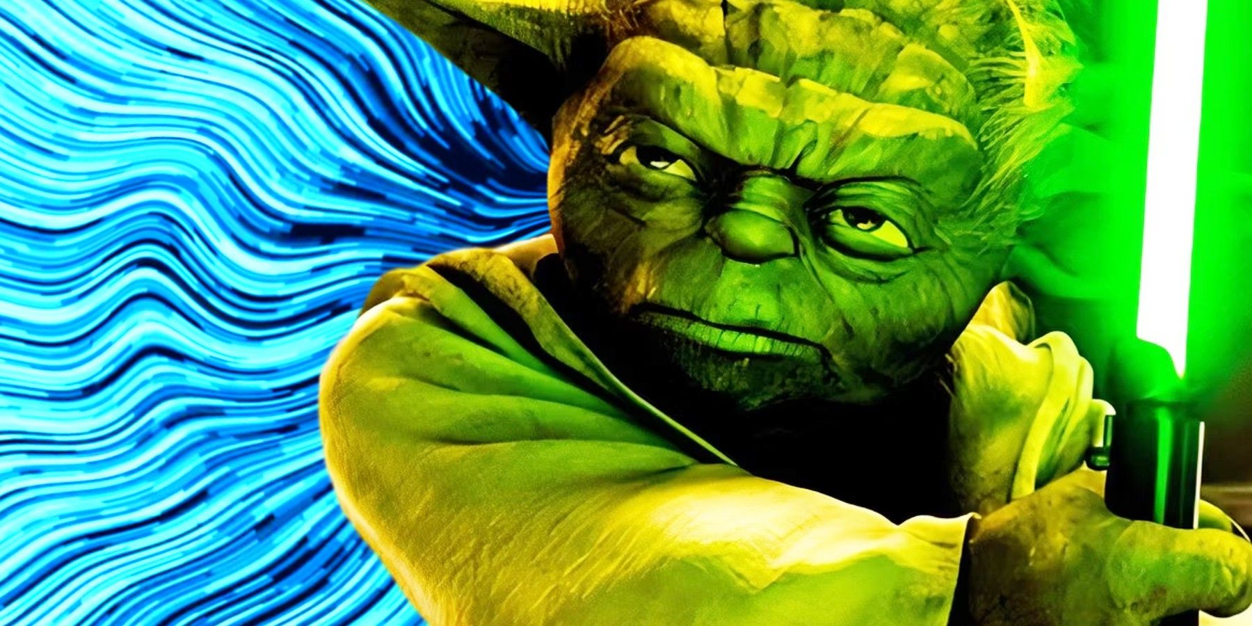STAR WARS' YODA WITH A WEIRD TWISTY REPRESENTATION OF THE FORCE