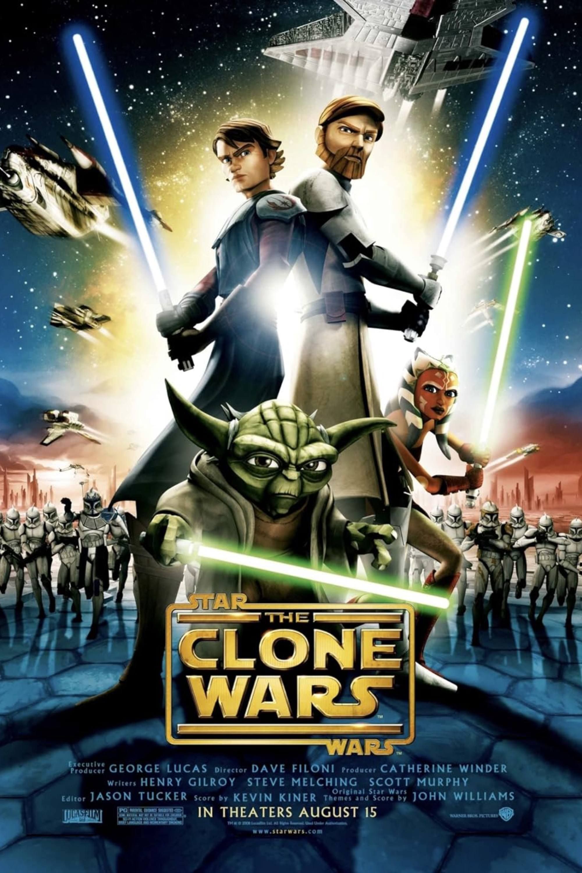 Star Wars_ The Clone Wars (2008) - Pôster - Animado