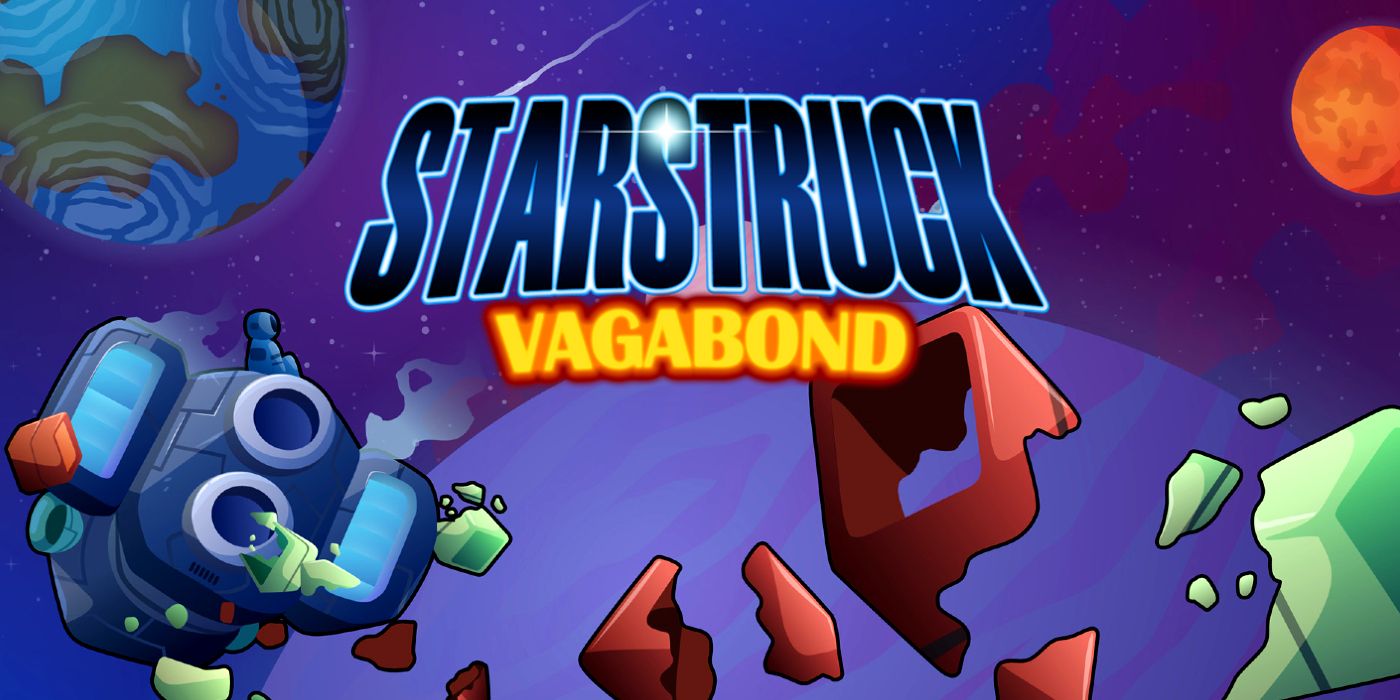 An image of space with the logo for Starstruck Vagabond over it