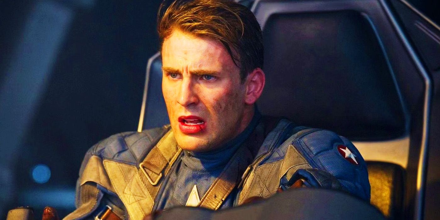 Steve Rogers crashing the plane in Captain America The First Avenger