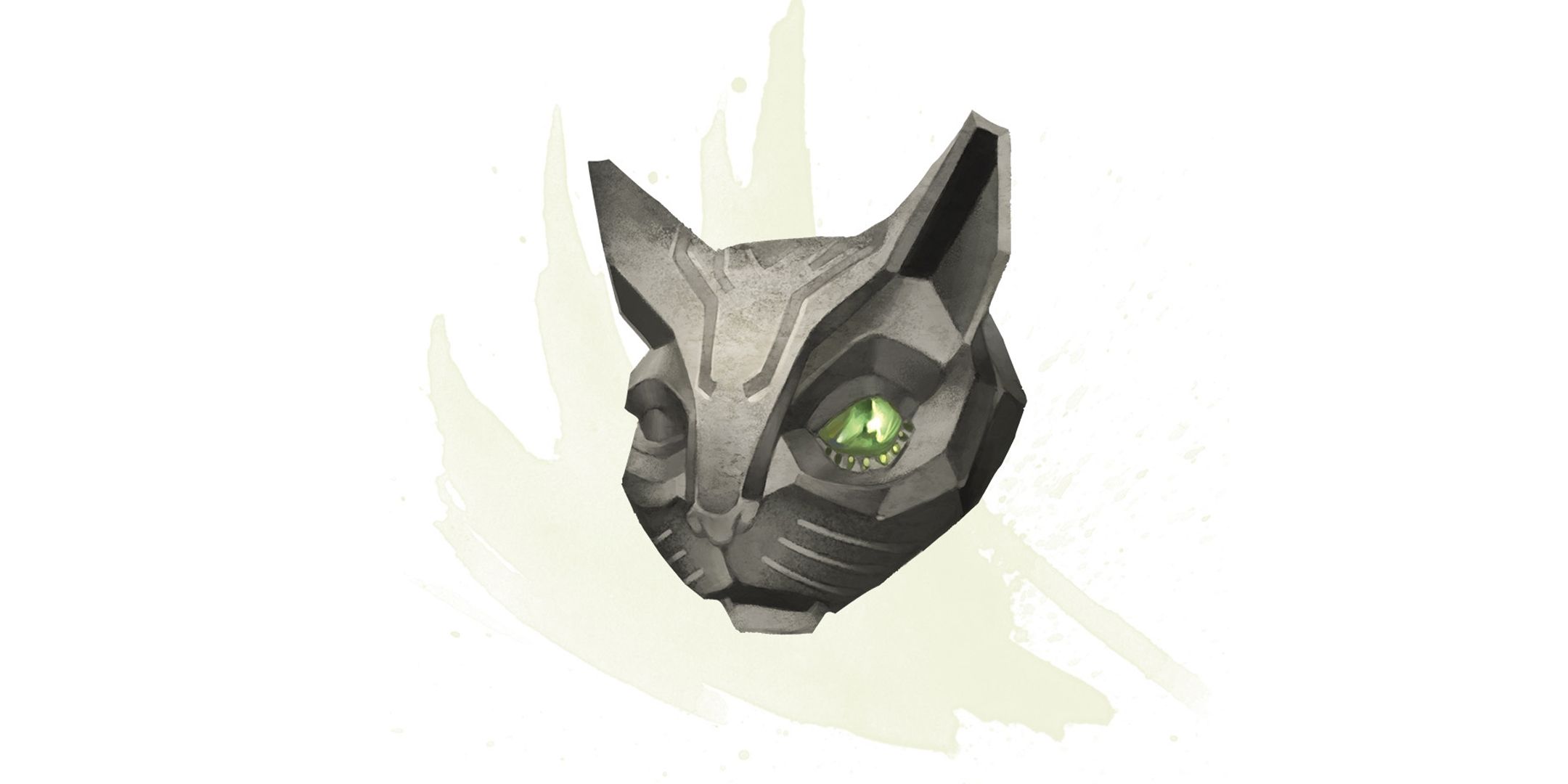 A Pedra da Boa Sorte em D&D, uma cabeça de gato com olho de cristal.