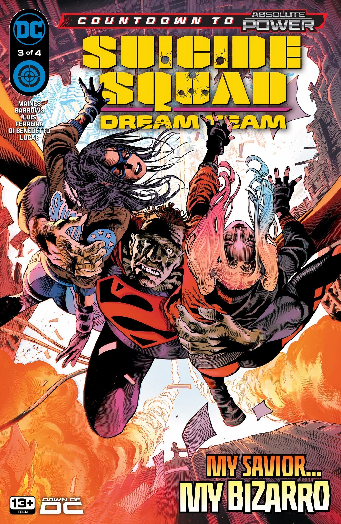 Suicide Squad Dream Team 3 capa principal Bizarro com Dreamer e Harley DC