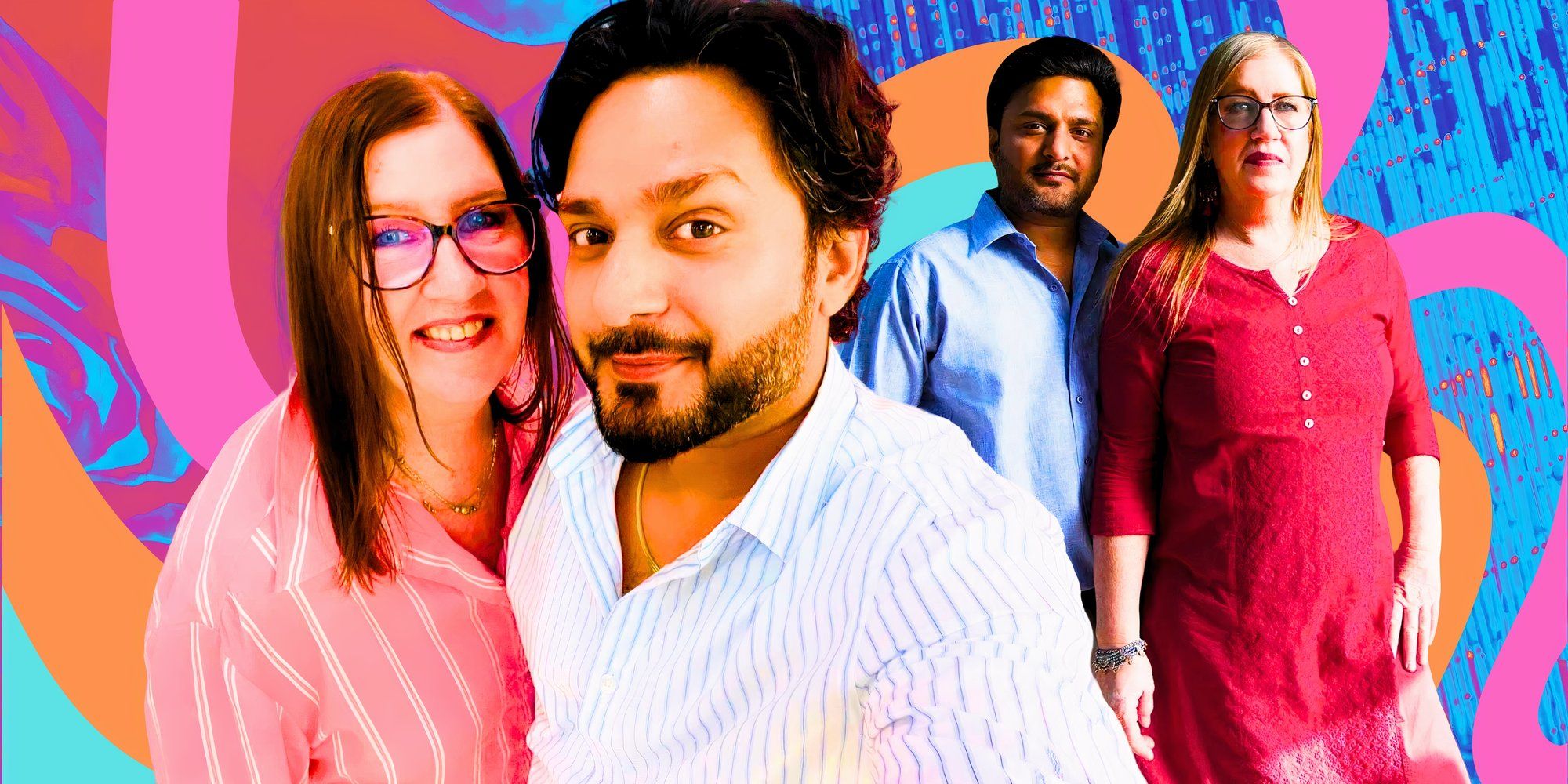 Sumit Singh & Jenny Slatten  montage on 90 day fiance  with colorful backgriund