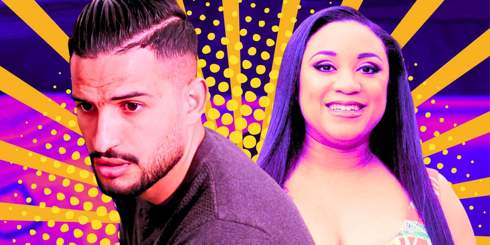 a montage of Hamza and Memphis from 90 day fiance