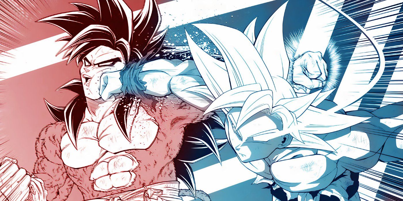 Super Dragon Ball Heroes Ultra Instinct Goku Vs Super Saiyan 4 Goku
