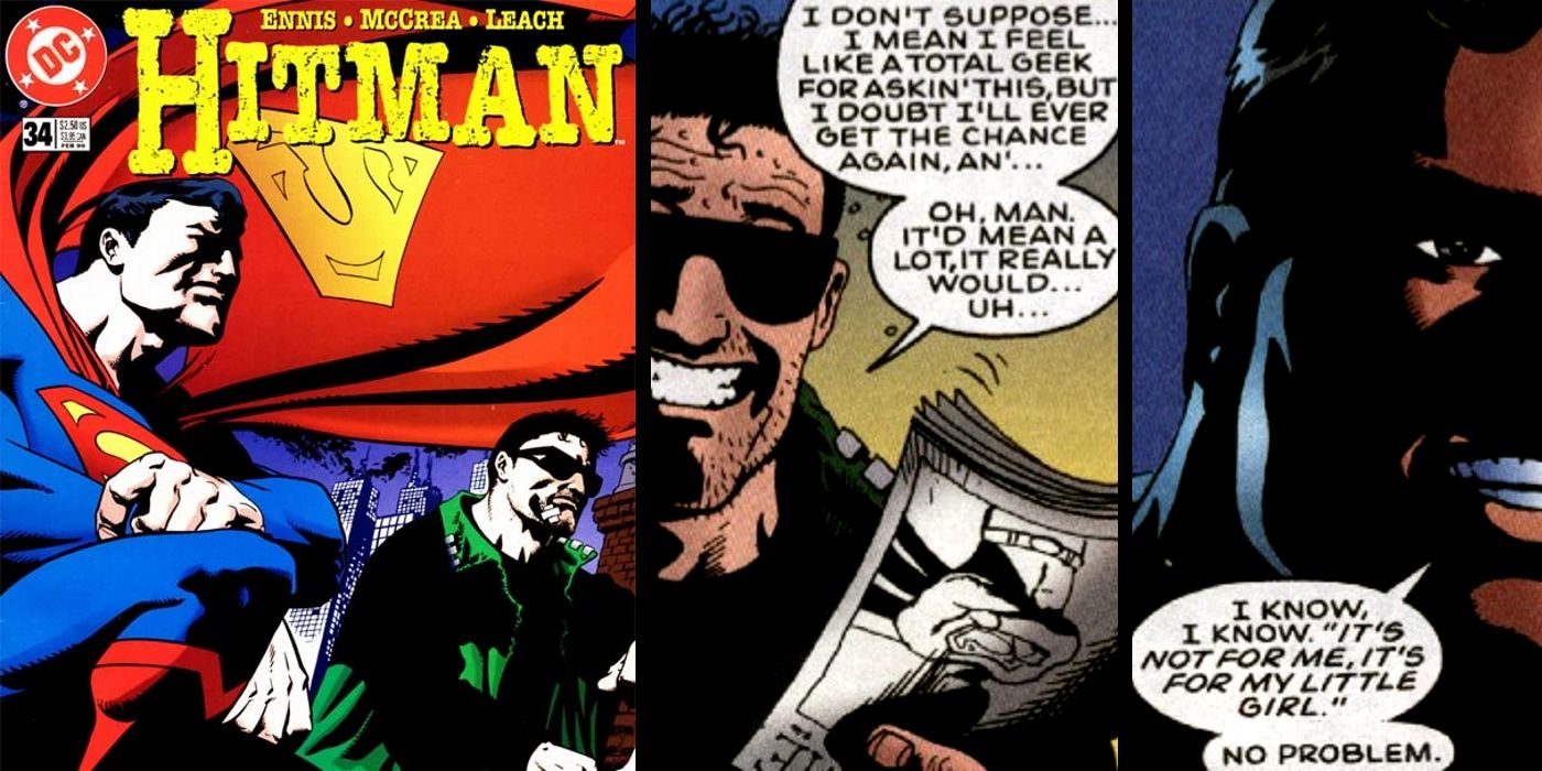 Superman Cameo em Hitman #34 Comic de Garth Ennis
