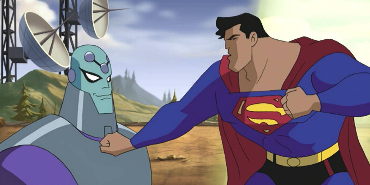 Superman fighting Brainiac in Superman_ Brainiac Attacks-1