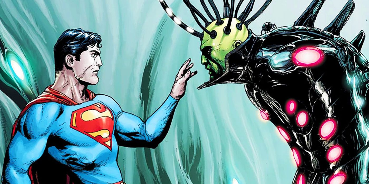 Superman estende a mão para Brainiac na DC Comics