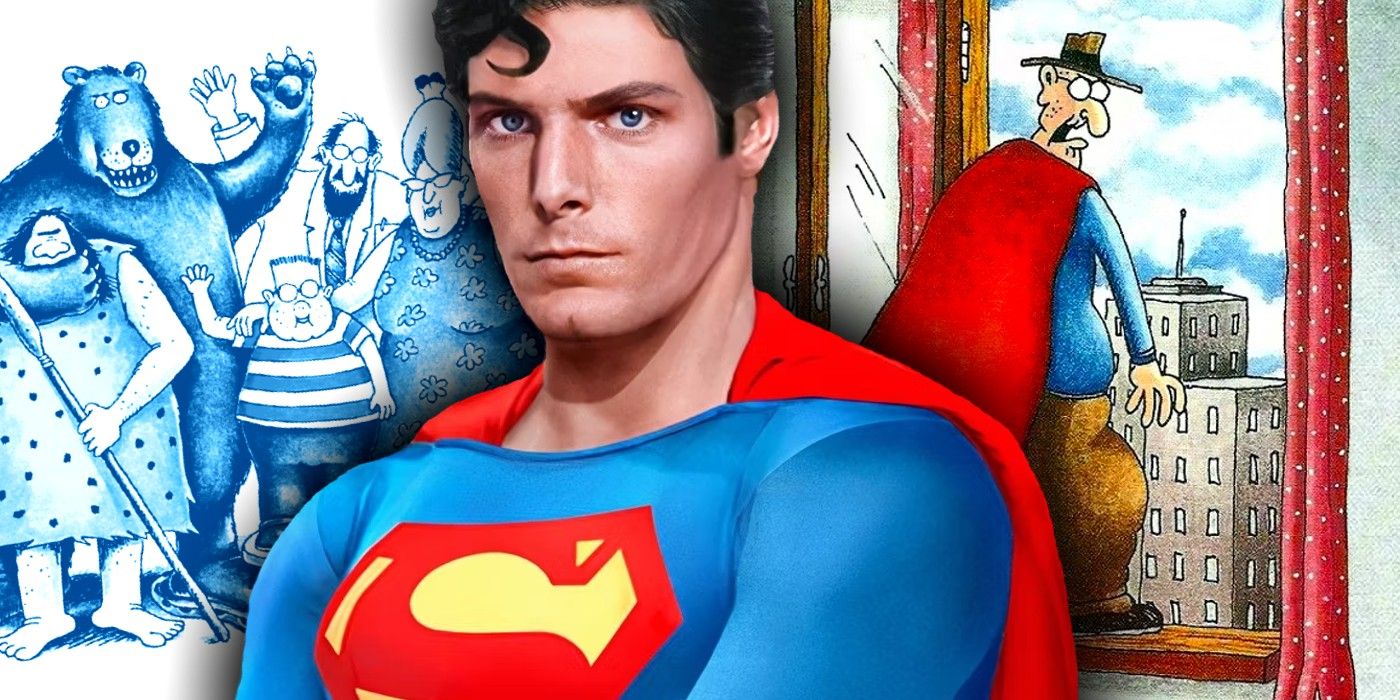 superman with far side comics-1