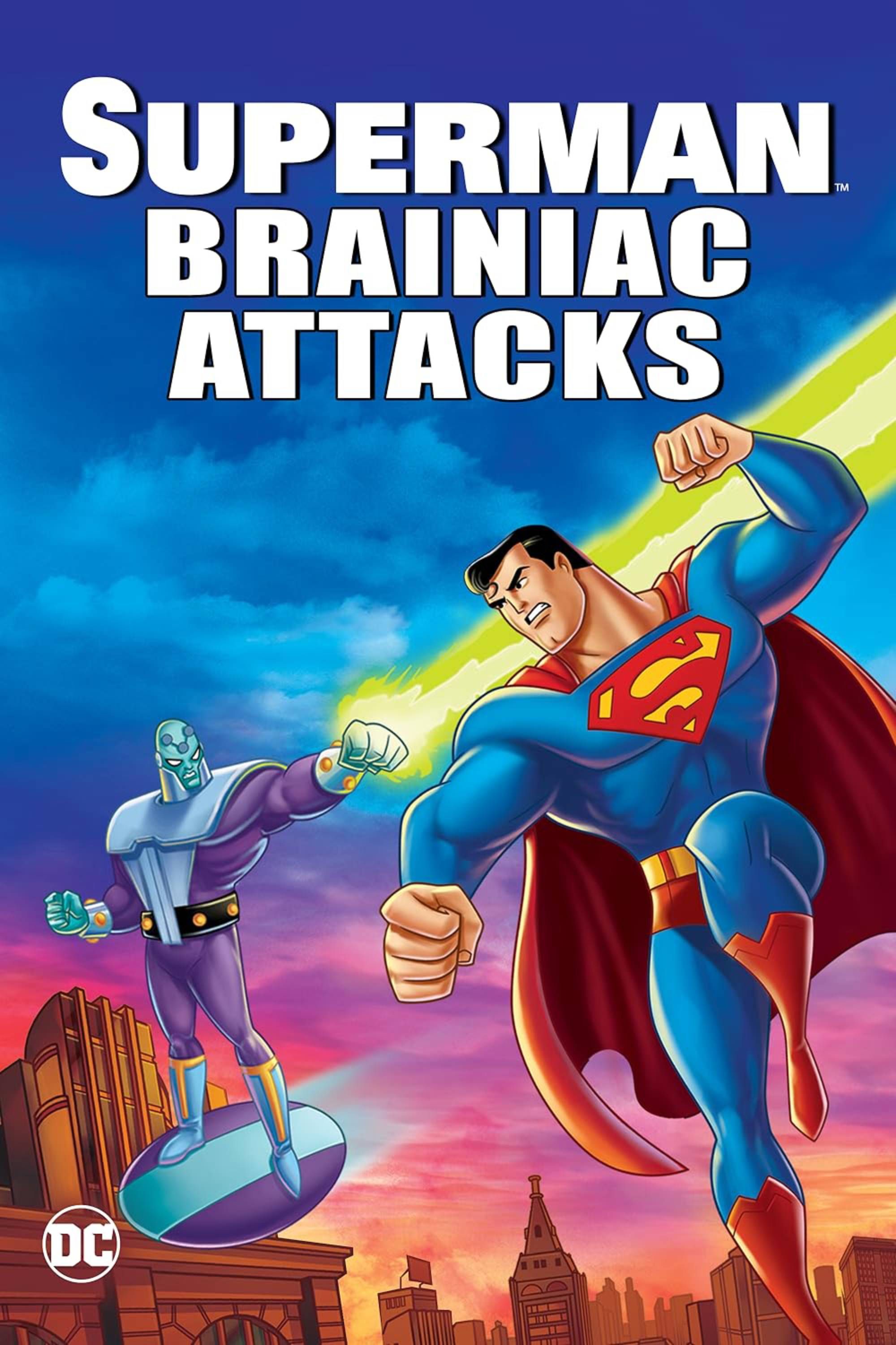 Superman_ Brainiac Attacks (2006) - Poster - Superman Fighting