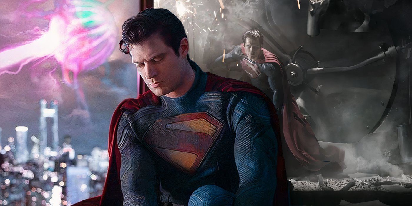 First Look at David Corenswet in Superman over first look at Henry Cavill in man of Steel