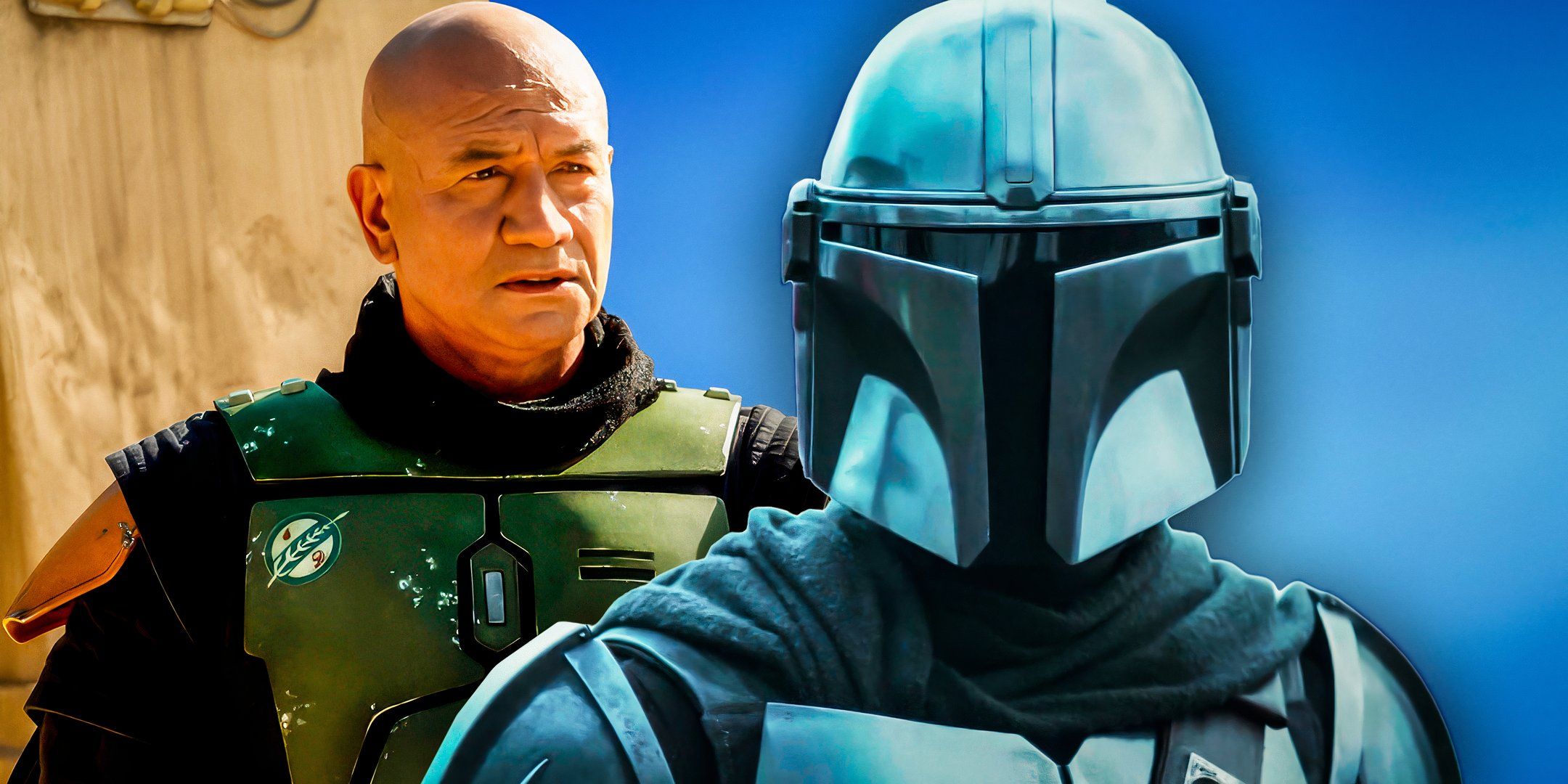 Temuera Morrison's Boba Fett and Pedro Pascal's Din Djarin edited together