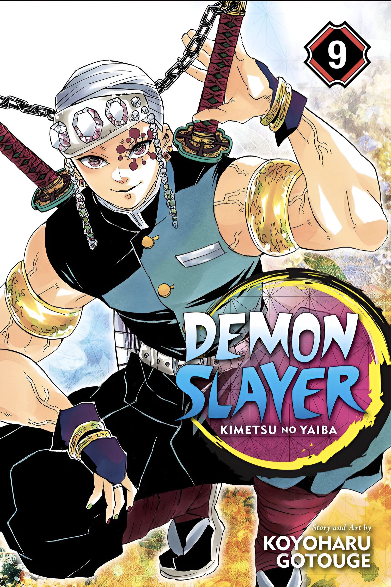 tengen uzui capa de volume 9 demon slayer uzui squatting