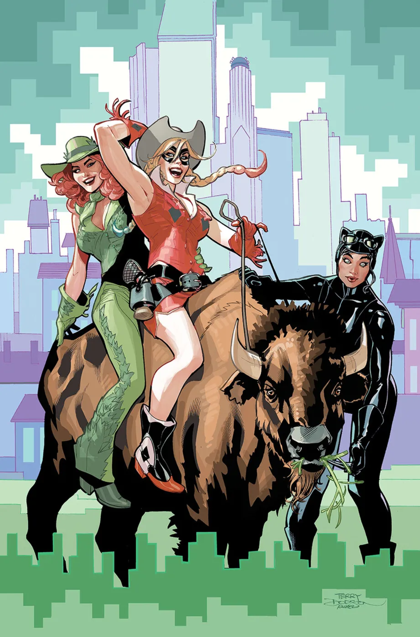 Terry Dodson variant cover for Gotham City Sirens #1 Leah Williams full