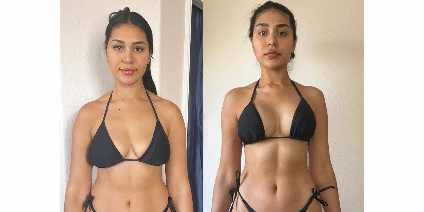 Thaís Ramone 90 Day Fiancé Instagram Post showing before and after weight loss makeover