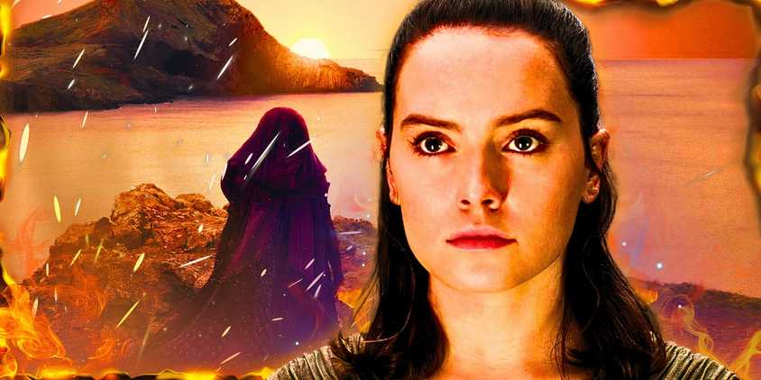The Acolyte Poster background with Rey played by Daisy Ridley