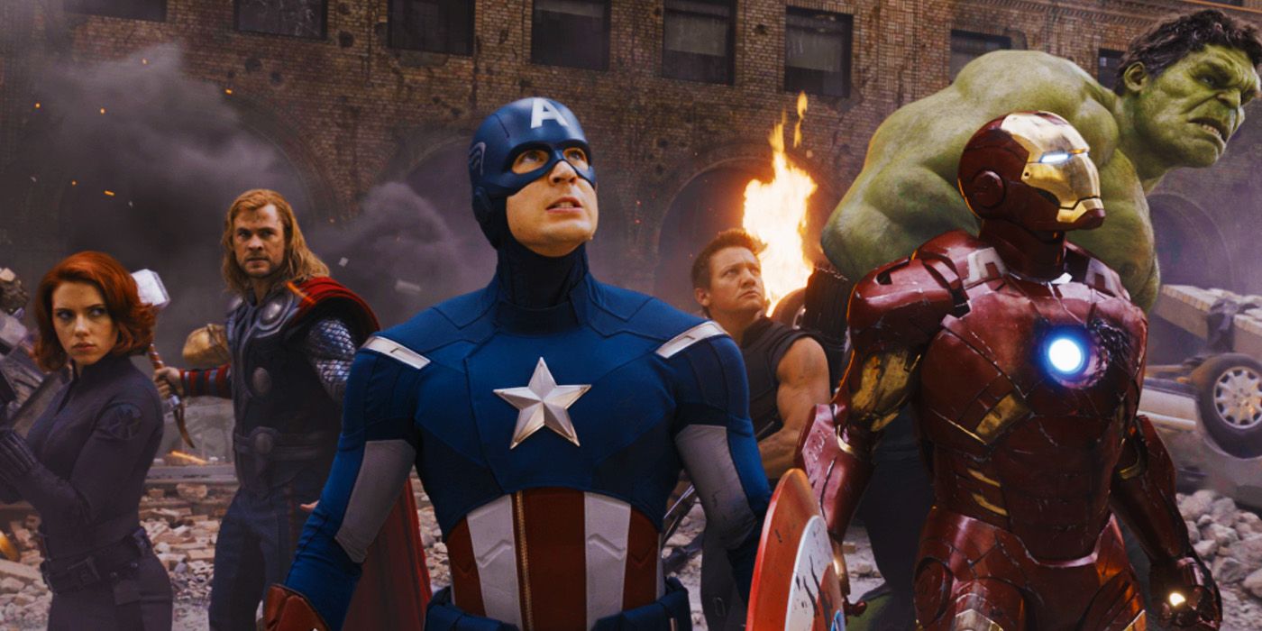 The Avengers fighting in New York in The Avengers