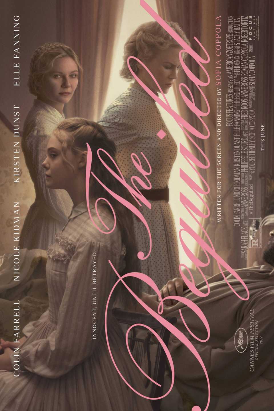 The Beguiled (2017) - Poster - Nicole Kidman, Kirsten Dunst & Elie Fanning Wearing white dresses