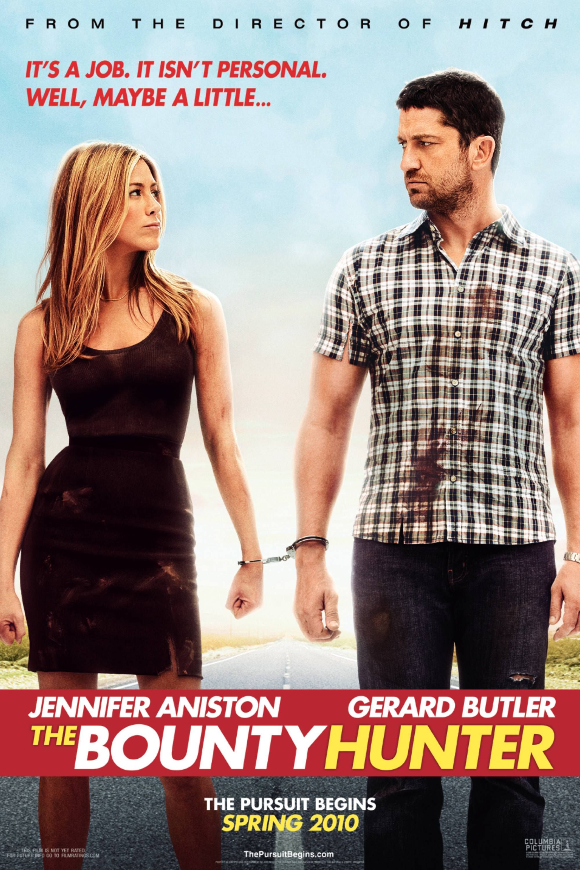 The Bounty Hunter (2010) - Poster - Jennifer Aniston &amp; Gerard Butler Handcuffed