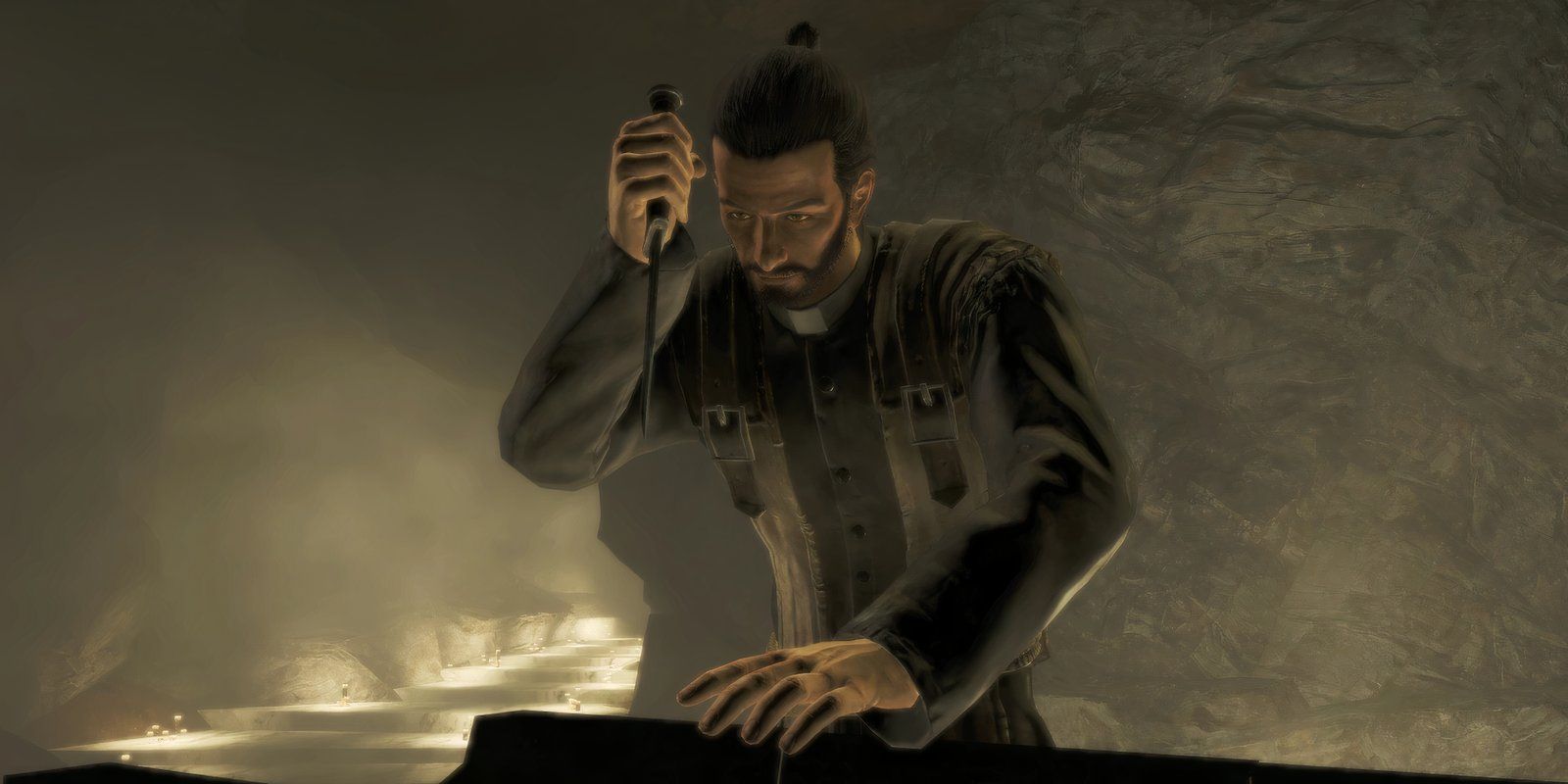 The Butcher é visto através de flashbacks na área Dunwich Borers de Fallout 4