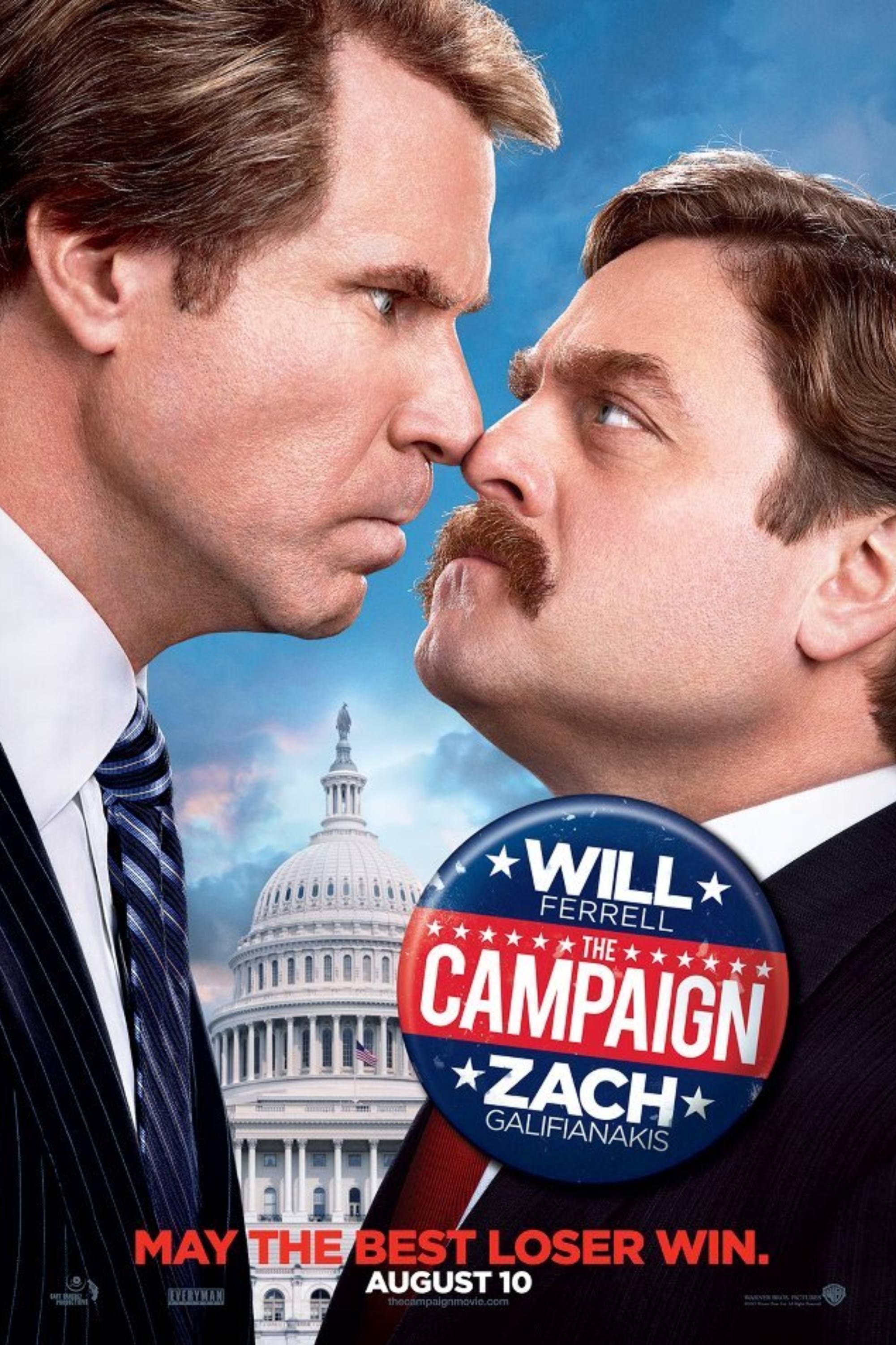 The Campaign - Poster - Will Ferrell &amp; zach galifanakis looking at each other