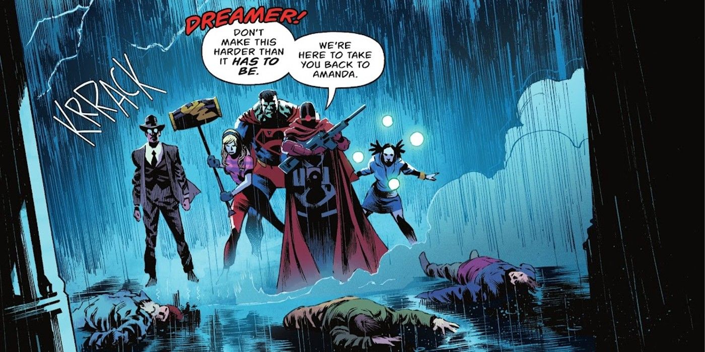 The Clock King Deadshot Harley Quinn e Bizarro Superman chamam Dreamer em Suicide Squad Dream Team #3