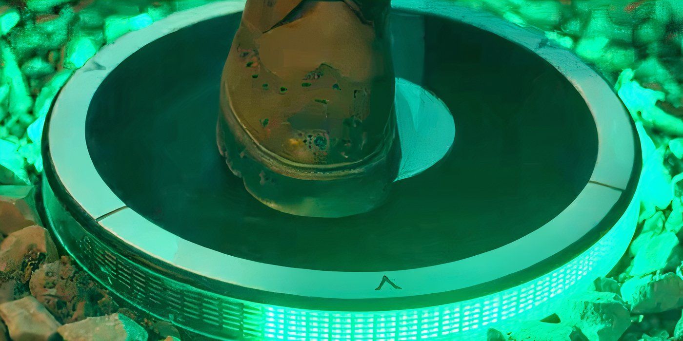 The Doctor stepping on a mine in Doctor Who.