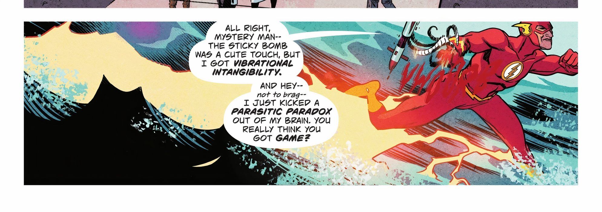 The Flash #9 featuring Barry Allen bragging