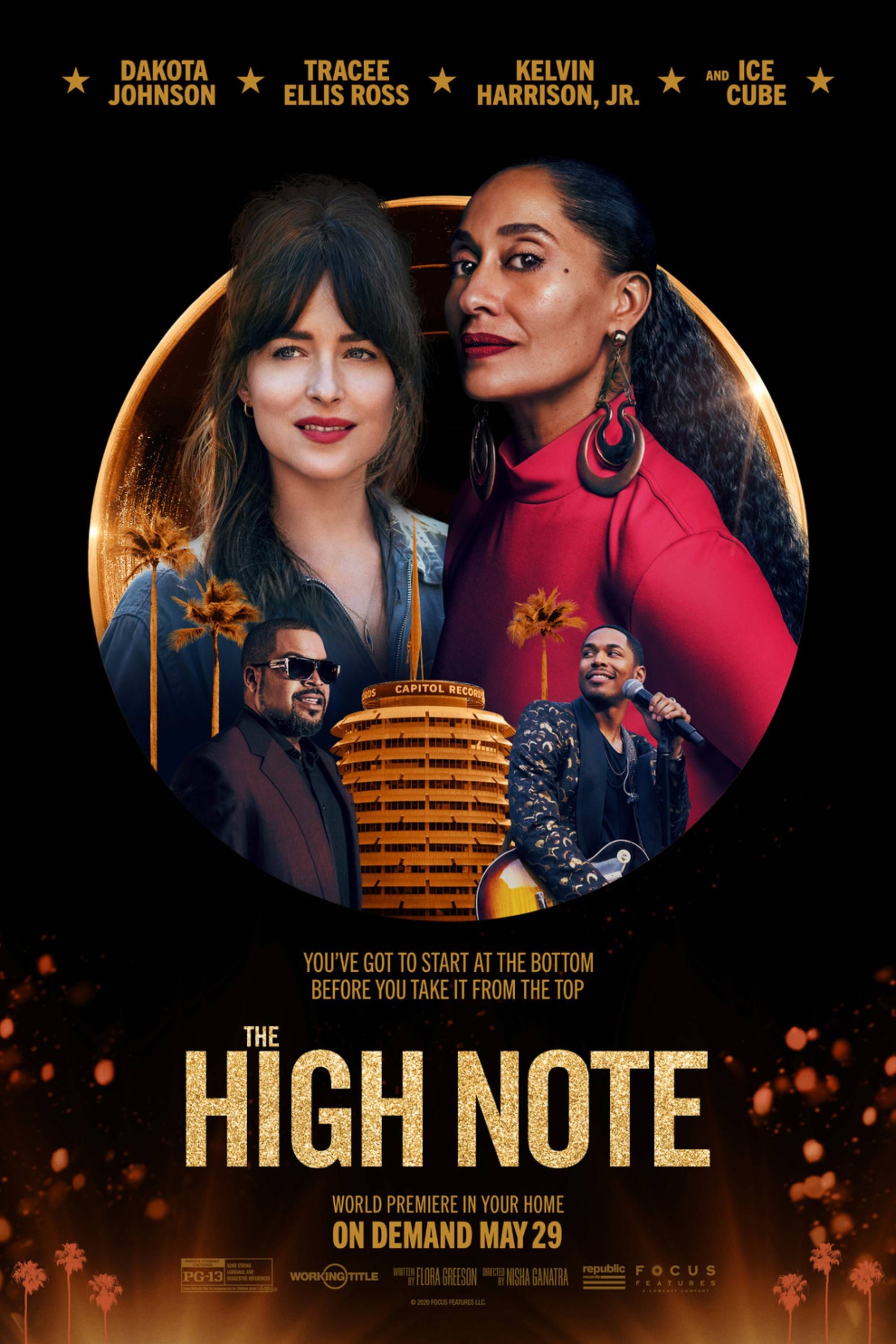 The High Note (2020) - Poster - Dakota Johnson, Tracee Ellis Ross, Kelvin Harrison Jr &amp; Ice Cube