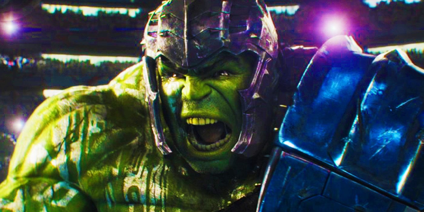 The Hulk yelling at Thor in Thor Ragnarok