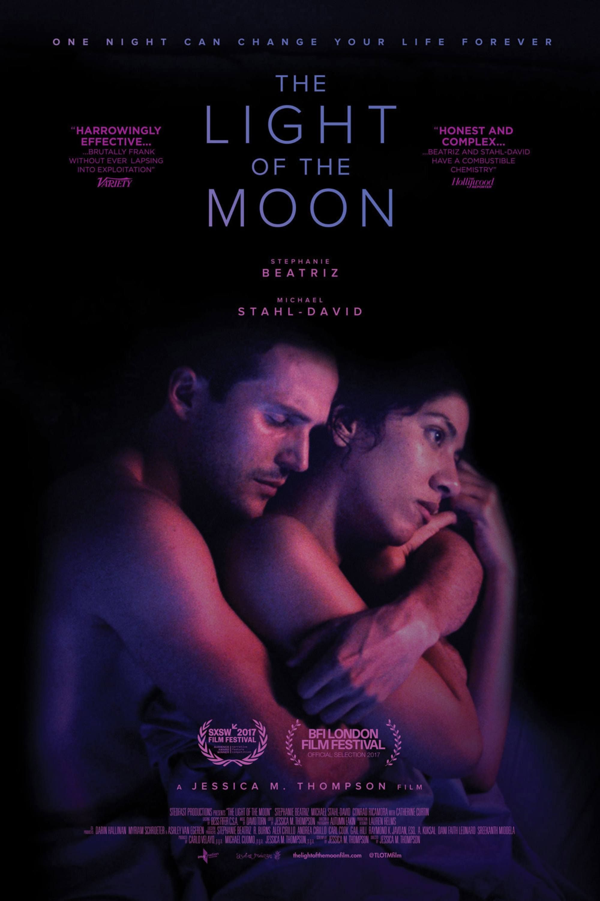 The Light of the Moon (2017) - Poster - Stephanie Beatriz &amp; Michael stahl-david hugging each other