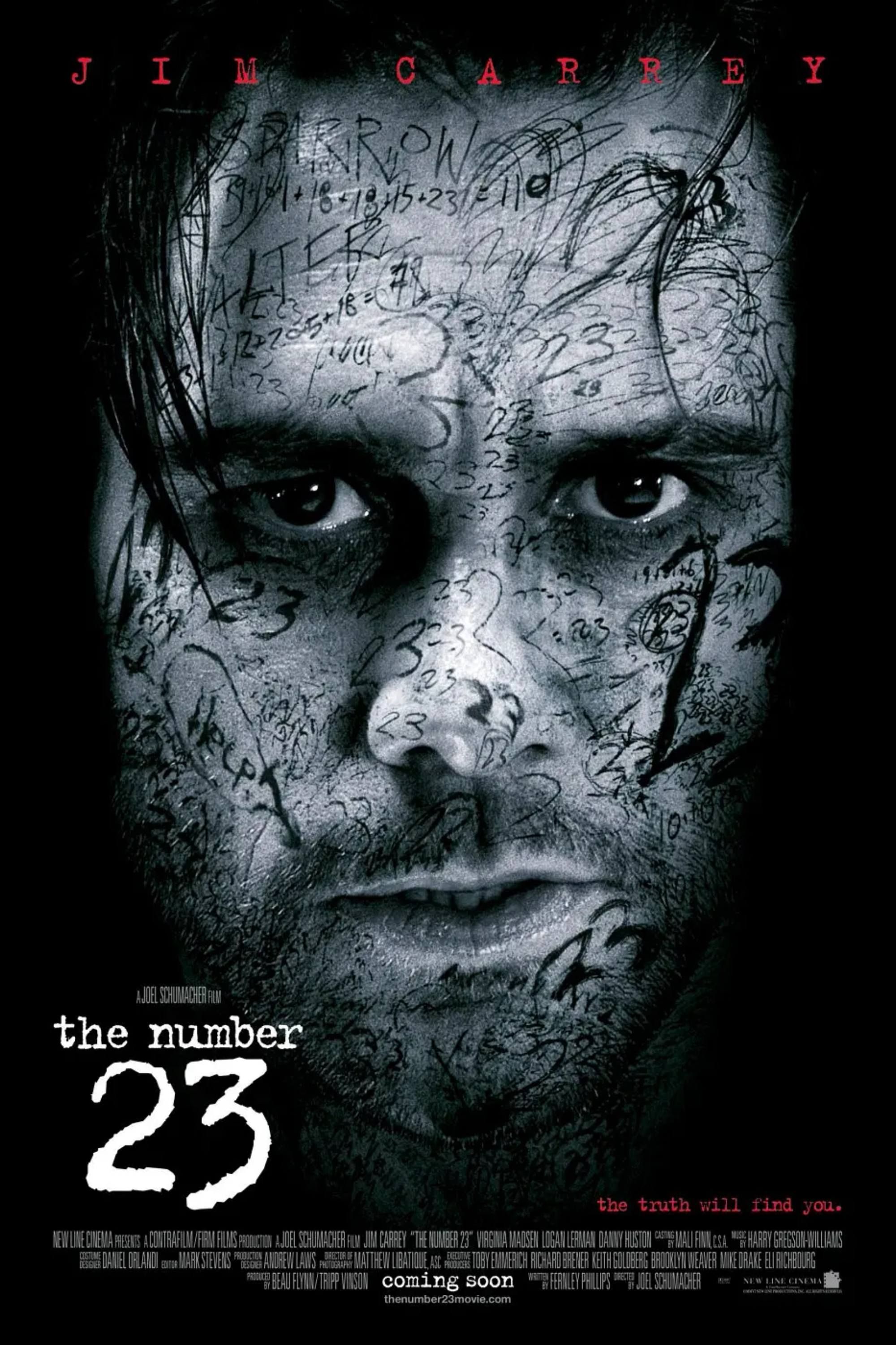 The Number 23 - Poster - Jim Carrey Written on his face