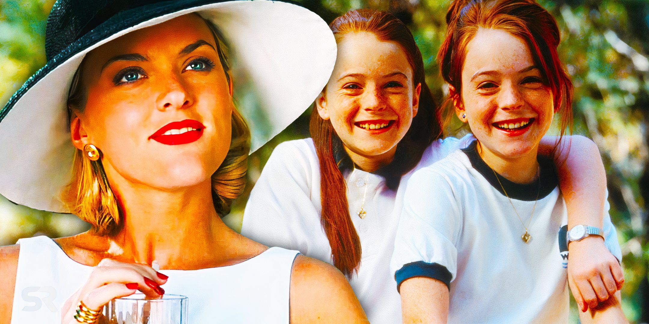 The Parent Trap Meredith Blake next to Annie and Hallie