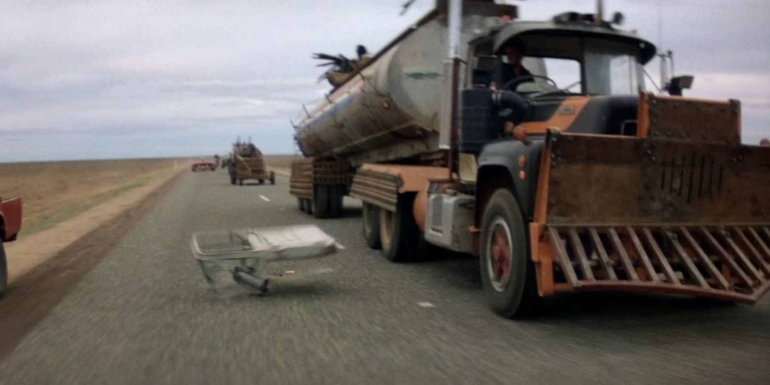 The tanker chase in Mad Max 2