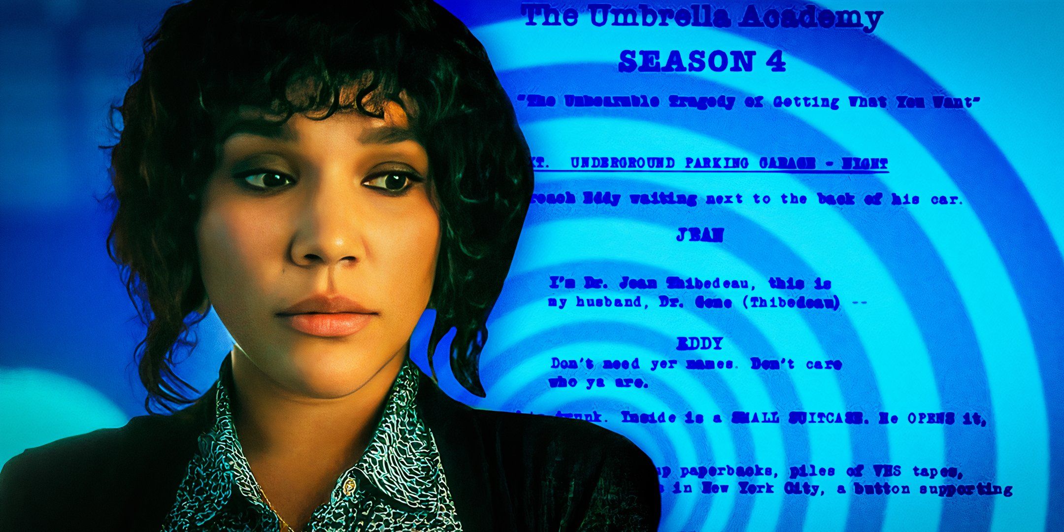 The Umbrella Academy Allison next to season 4's script page