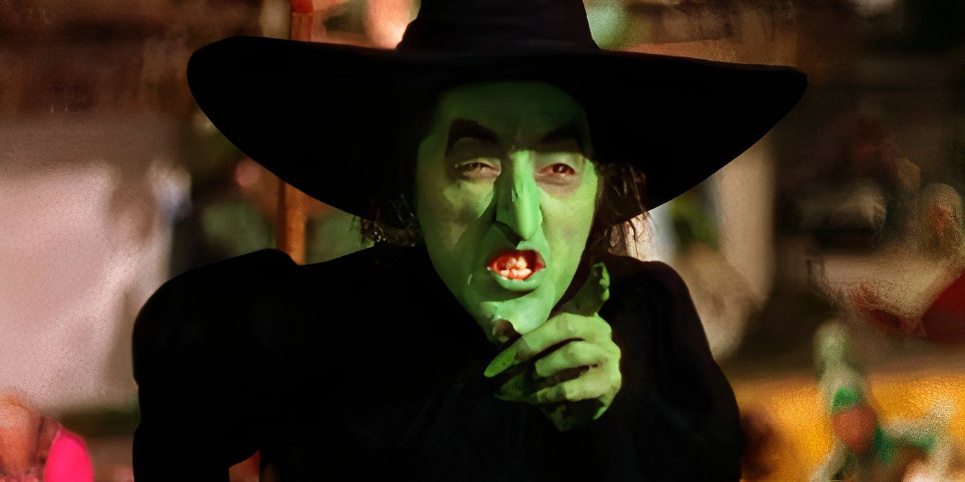 A screengrab of the Wicked Witch of the West in Wizard of Oz 