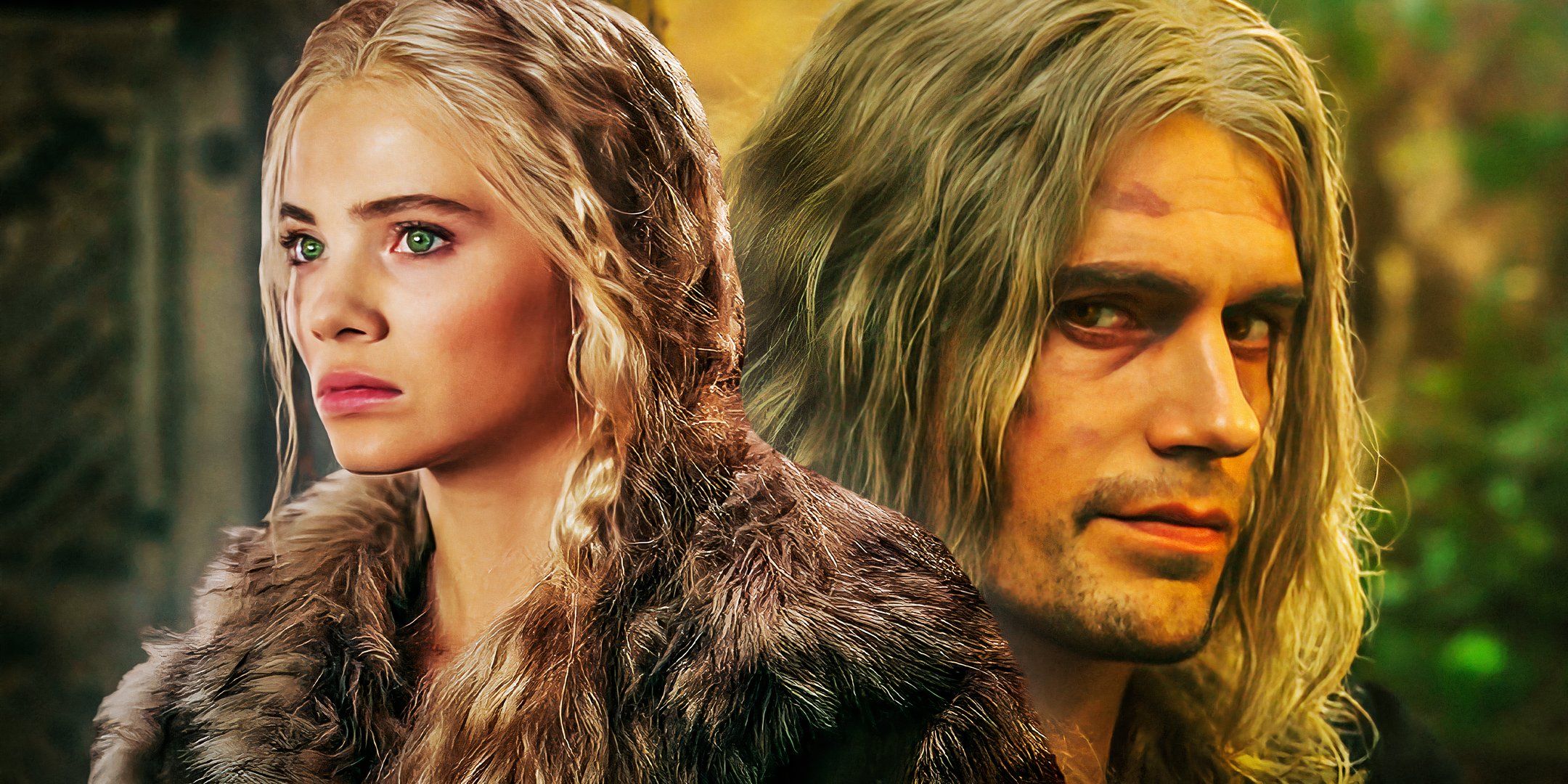 The Witcher Ciri and Henry Cavill's Geralt