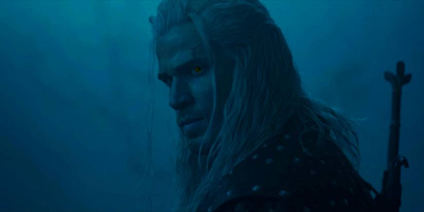 Geralt of Rivia (Henry Cavill) glances over his shoulder in The Witcher season 4 First Look