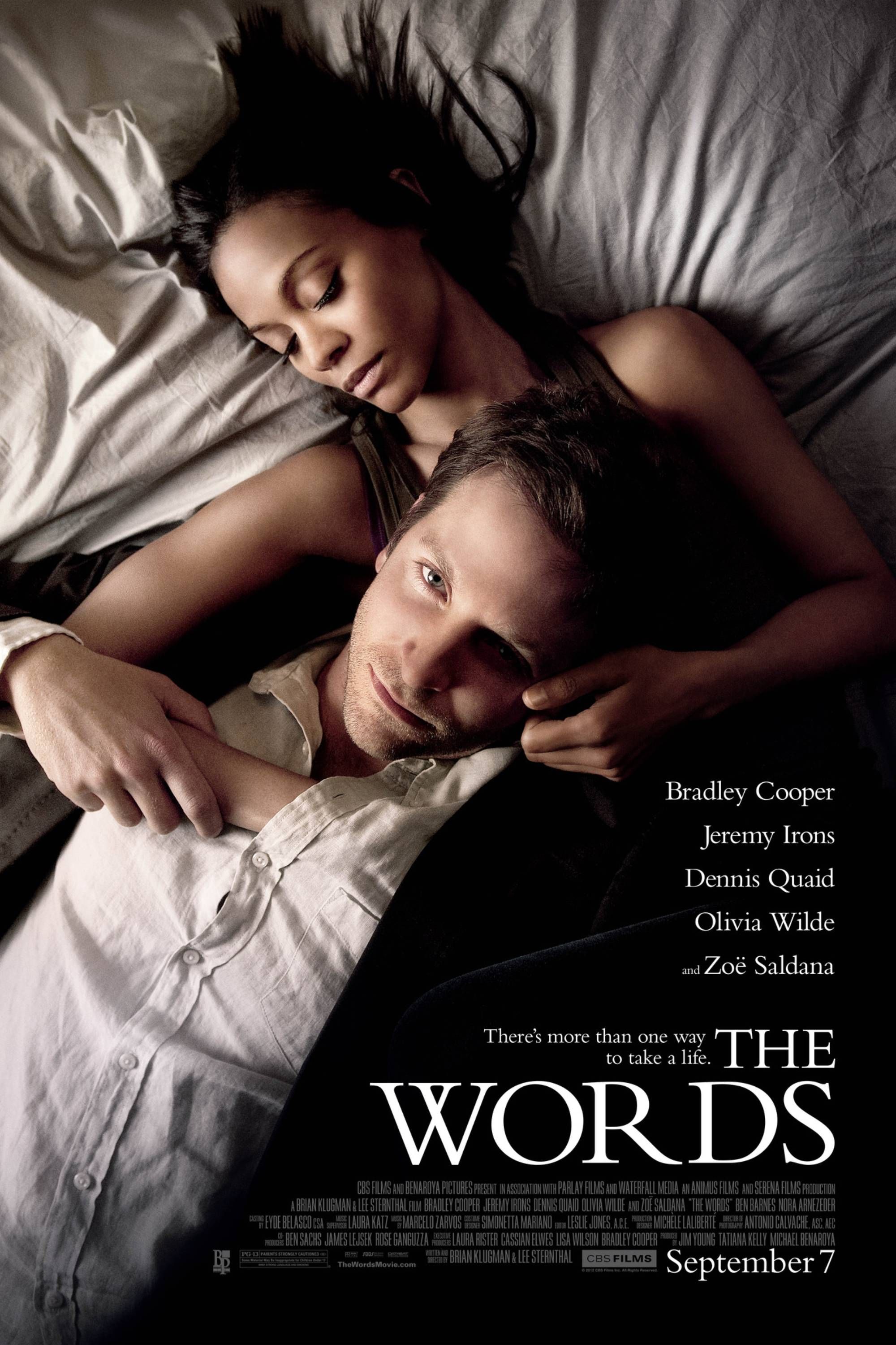 The Words - Poster - Bradley Cooper &amp; Zoe Saldana On Bed