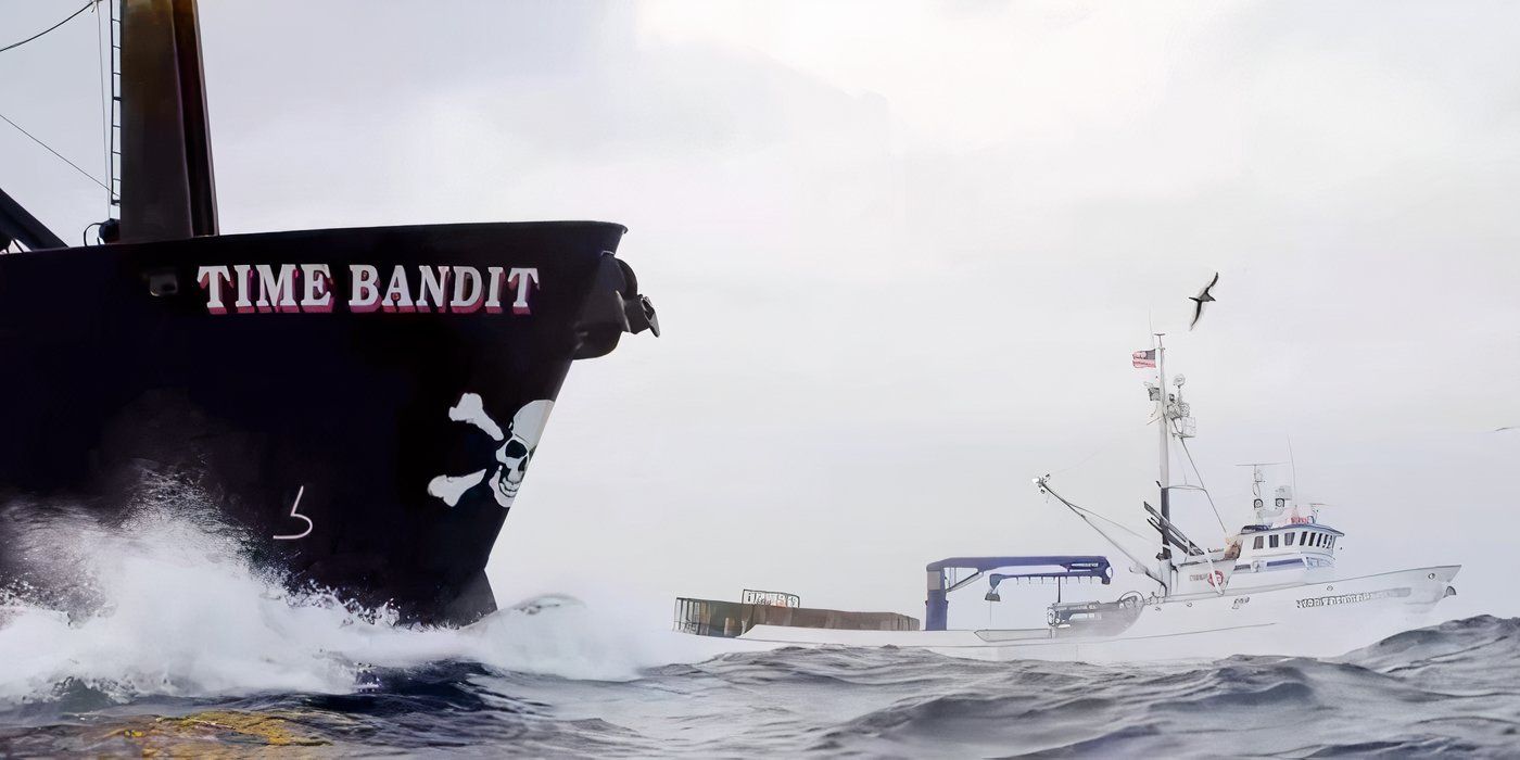 Time Bandit sailing next to another boat in Deadliest Catch.