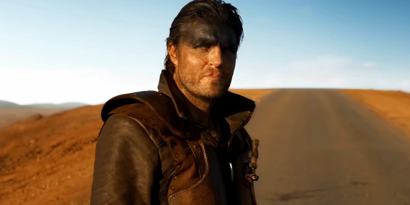 Tom Burke as Praetorian Jack on a Lonely Road in Furiosa a Mad Max Saga